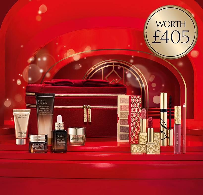 Blockbuster gift set worth £405, yours for £85 when you spend £50 or more.